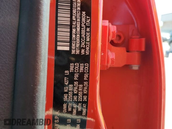 2018 Jeep Renegade Latitude with VIN ZACCJABB3JPG86304, listed as a Copart auction lot 52539445 with 80,200 mi miles and Salvage Title. Bid and sale history available at DreamBid. Image 13.