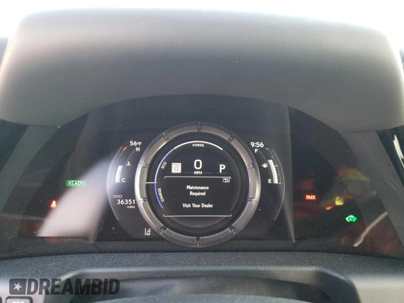 2022 Lexus ES 300h F Sport with VIN 58AGA1C11NU020199, listed as a Copart auction lot 72584274 with 36,351 mi miles and Salvage title. Bid and sale history available at DreamBid. Image 9.