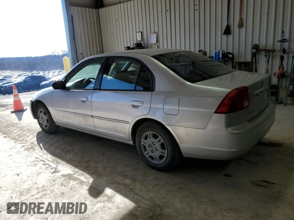 2002 Honda Civic LX with VIN 1HGES15562L047000, listed as a Copart auction lot 46567405 with 224,963 mi miles and Salvage Title. Bid and sale history available at DreamBid. Image 2.