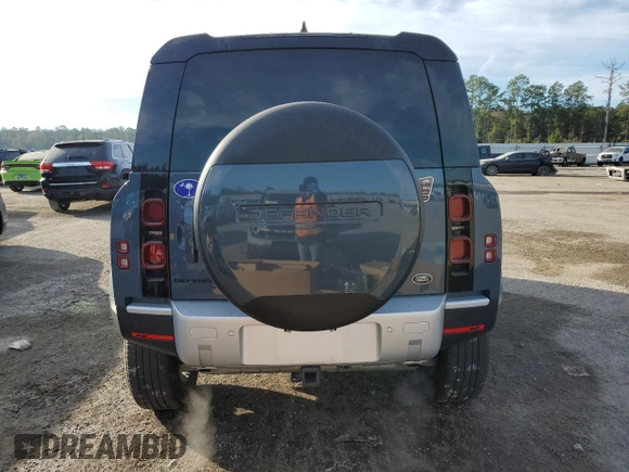 2023 Land Rover Defender SE with VIN SALEPEEU8P2115950, listed as a Copart auction lot 82717694 with 18,246 mi miles and Salvage title. Bid and sale history available at DreamBid. Image 6.