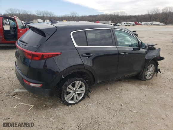 2018 Kia Sportage LX with VIN KNDPM3AC3J7472697, listed as a Copart auction lot 43224284 with 0 mi miles and Salvage Title. Bid and sale history available at carsss.com. Image 3.