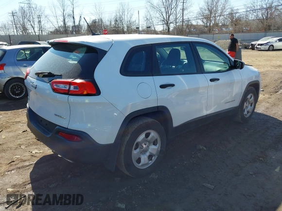 2016 Jeep Cherokee Sport with VIN 1C4PJMAS3GW306815, listed as a IAAI auction lot 41738271 with 50,627 mi miles and . Bid and sale history available at DreamBid. Image 4.