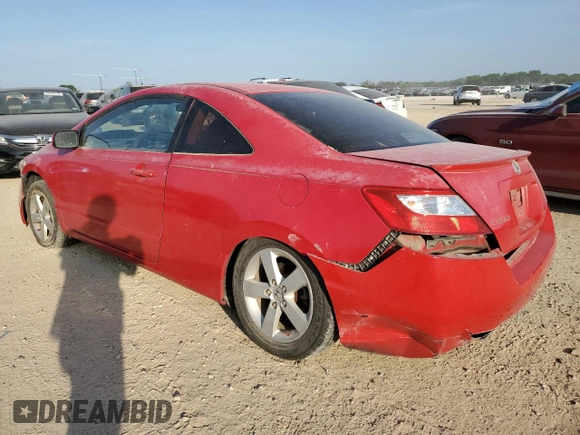 2008 Honda Civic Cpe EX with VIN 2HGFG12818H581015, listed as a Copart auction lot 53350105 with 165,153 mi miles and Salvage Title. Bid and sale history available at carsss.com. Image 2.