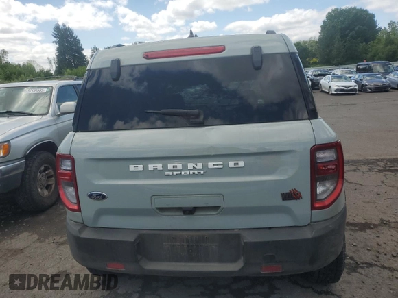 2024 Ford Bronco Sport Big Bend z VIN 3FMCR9B60RRE63953, wystawiony jako Copart lot #57494345 z przebiegiem Nie podano mil oraz Szkoda całkowita • Salvage title. Historia ofert i sprzedaży dostępna na DreamBid. Obrazek 6.