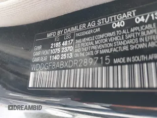2013 Mercedes-Benz C 300 Sport z VIN WDDGF8ABXDR289715, wystawiony jako IAAI lot #42178866 z przebiegiem 67 658 mil mil oraz . Historia ofert i sprzedaży dostępna na DreamBid. Obrazek 9.