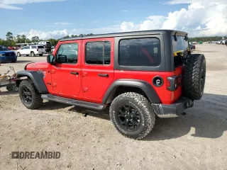 2022 Jeep Wrangler Unlimited Willys with VIN 1C4HJXDN7NW237703, listed as a Copart auction lot 76091794 with Not Provided miles and Non Repairable. Bid and sale history available at DreamBid. Image 2.