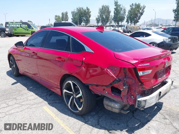 2019 Honda Accord Sport with VIN 1HGCV2F32KA013567, listed as a IAAI auction lot 42493535 with 96,380 mi miles and . Bid and sale history available at DreamBid. Image 3.