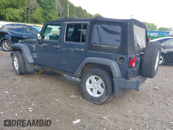 2017 Jeep Wrangler Unlimited Sport with VIN 1C4BJWDG6HL555402, listed as a IAAI auction lot 42255790 with 113,118 mi miles and . Bid and sale history available at DreamBid. Image 3.