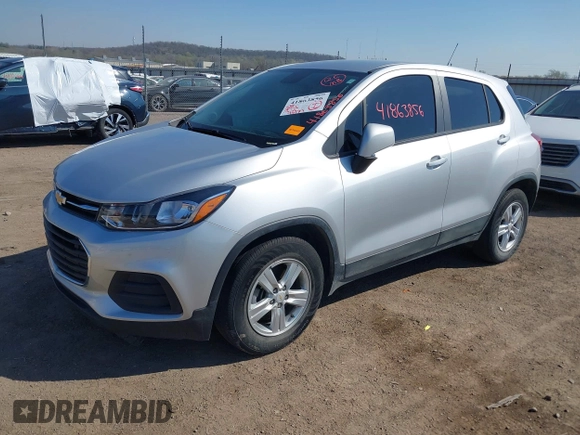 2021 Chevrolet Trax LS with VIN KL7CJKSB1MB308984, listed as a IAAI auction lot 41863856 with 46,121 mi miles. Bid and sale history available at carsss.com. Image 2.
