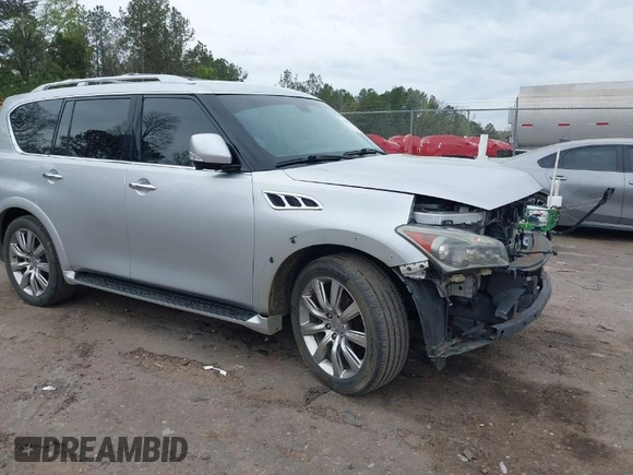 2012 Infiniti QX56 8-passenger with VIN JN8AZ2NC5C9317396, listed as a IAAI auction lot 41879874 with 233,064 mi miles. Bid and sale history available at carsss.com. Image 1.