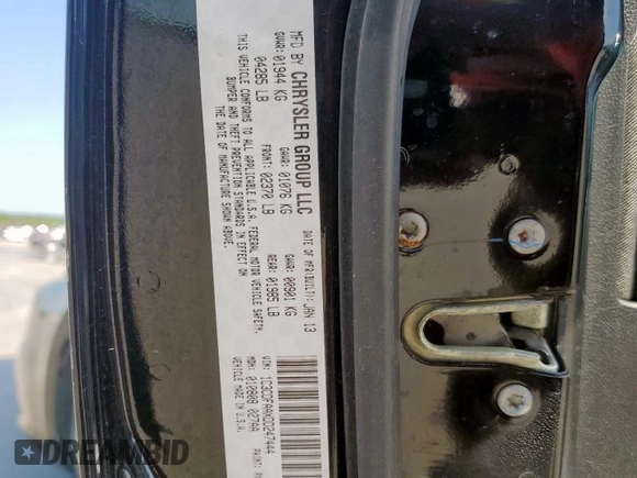2013 Dodge Dart SE with VIN 1C3CDFAAXDD247444, listed as a Copart auction lot 52137175 with 44,450 mi miles and Salvage Title. Bid and sale history available at carsss.com. Image 12.