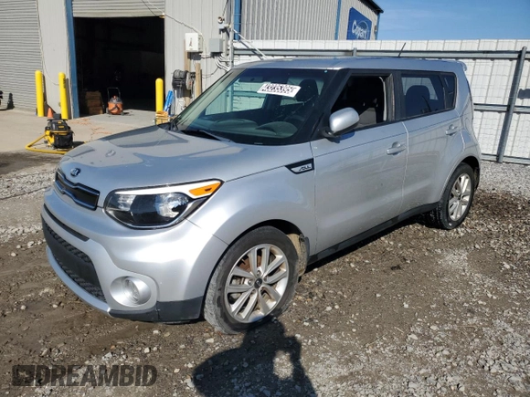2018 Kia Soul + with VIN KNDJP3A54J7542884, listed as a Copart auction lot 43235395 with 57,437 mi miles and Clean Title. Bid and sale history available at carsss.com. Image 1.