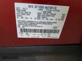 2015 Ford Explorer Limited with VIN 1FM5K7F87FGC50675, listed as a Copart auction lot 88803745 with 122,716 mi miles and Salvage Title. Bid and sale history available at carsss.com. Image 13.
