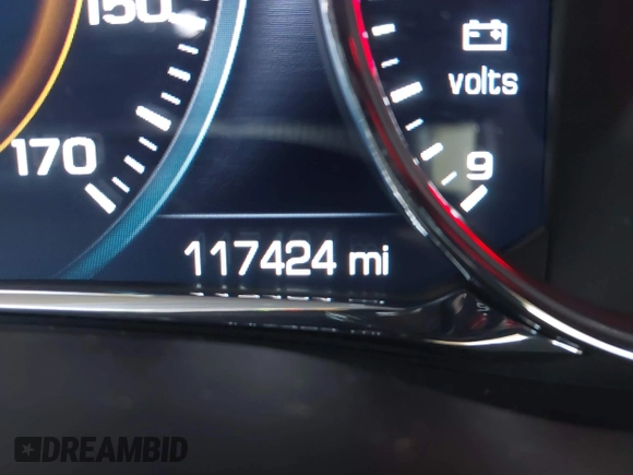 2017 GMC Acadia Denali with VIN 1GKKNPLS3HZ199573, listed as a IAAI auction lot 42092475 with 117,424 mi miles. Bid and sale history available at carsss.com. Image 16.