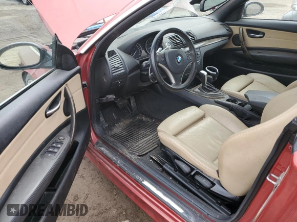 2009 BMW 1 Series 128i with VIN WBAUL73569VJ76363, listed as a Copart auction lot 52380635 with 210,519 mi miles and Salvage Title. Bid and sale history available at DreamBid. Image 8.