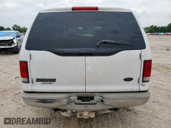 2000 Ford Excursion Limited с VIN 1FMNU42SXYEC01446, выставлен на аукционе Copart как лот 58023065 с пробегом 233 341 миль миль и Списание • Salvage title. История ставок и продаж доступна на DreamBid. Изображение 6.