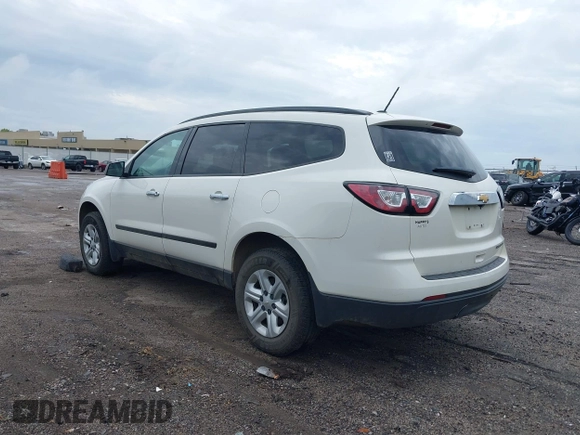 2014 Chevrolet Traverse LS z VIN 1GNKRFED8EJ232688, wystawiony jako IAAI lot #39786590 z przebiegiem 133 418 mil mil oraz . Historia ofert i sprzedaży dostępna na DreamBid. Obrazek 3.