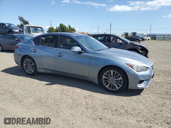 2019 Infiniti Q50 Luxe z VIN JN1EV7APXKM517090, wystawiony jako Copart lot #56740215 z przebiegiem 69 702 mil mil oraz Szkoda całkowita • Salvage title. Historia ofert i sprzedaży dostępna na DreamBid. Obrazek 4.