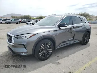 2021 Infiniti QX50 Luxe z VIN 3PCAJ5BA8MF111844, wystawiony jako Copart lot #52151355 z przebiegiem 28 575 mil mil oraz Szkoda całkowita • Salvage title. Historia ofert i sprzedaży dostępna na DreamBid. Obrazek 1.