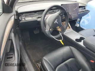 2023 Tesla Model 3 with VIN 5YJ3E1EA3PF541593, listed as a Copart auction lot 43926455 with 26,593 mi miles and Salvage title. Bid and sale history available at DreamBid. Image 8.