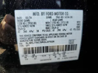 2024 Lincoln Aviator Reserve z VIN 5LM5J7XC5RGL07026, wystawiony jako Copart lot #53315985 z przebiegiem 1 606 mil mil oraz Szkoda całkowita • Salvage title. Historia ofert i sprzedaży dostępna na DreamBid. Obrazek 13.