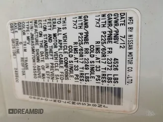2013 Nissan Rogue S with VIN JN8AS5MV7DW104560, listed as a IAAI auction lot 41792395 with 104,201 mi miles and . Bid and sale history available at DreamBid. Image 9.