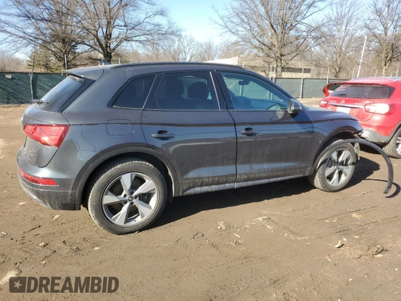 2020 Audi Q5 Premium with VIN WA1ANAFYXL2121727, listed as a Copart auction lot 43209445 with 51,845 mi miles and Salvage Title. Bid and sale history available at carsss.com. Image 3.