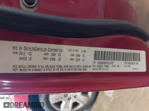 2007 Dodge Caliber SXT with VIN 1B3HB48B67D516782, listed as a IAAI auction lot 41907432 with 185,201 mi miles and . Bid and sale history available at DreamBid. Image 9.