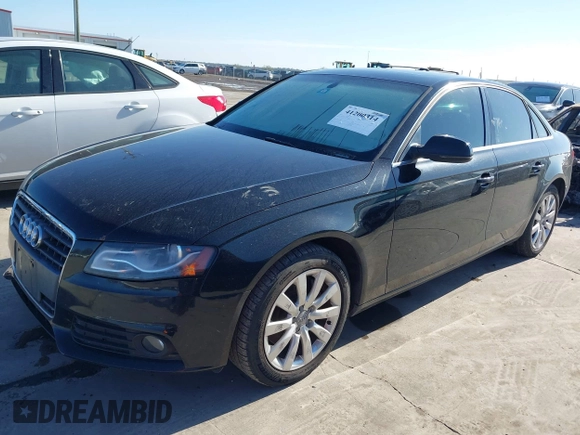 2010 Audi A4 2.0T Premium Plus with VIN WAUEFAFL4AN050493, listed as a IAAI auction lot 41200314 with 107,847 mi miles. Bid and sale history available at carsss.com. Image 2.