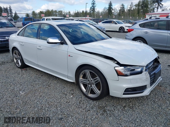 2015 Audi S4 Premium Plus with VIN WAUBGAFL3FA011392, listed as a IAAI auction lot 42082229 with 103,007 mi miles. Bid and sale history available at carsss.com. Image 1.