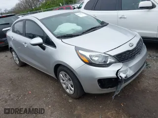 2015 Kia Rio LX with VIN KNADM4A34F6454499, listed as a IAAI auction lot 41919110 with 149,706 mi miles. Bid and sale history available at carsss.com. Image 1.