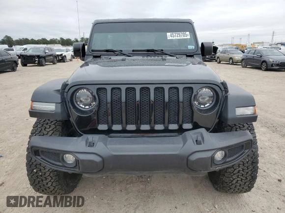 2023 Jeep Wrangler Sport S with VIN 1C4HJXDG6PW695690, listed as a Copart auction lot 45729705 with 1,584 mi miles and Salvage Title. Bid and sale history available at DreamBid. Image 5.