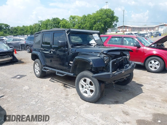2008 Jeep Wrangler Unlimited Sahara with VIN 1J4GA59128L608515, listed as a IAAI auction lot 42627584 with 157,821 mi miles and . Bid and sale history available at DreamBid. Image 1.