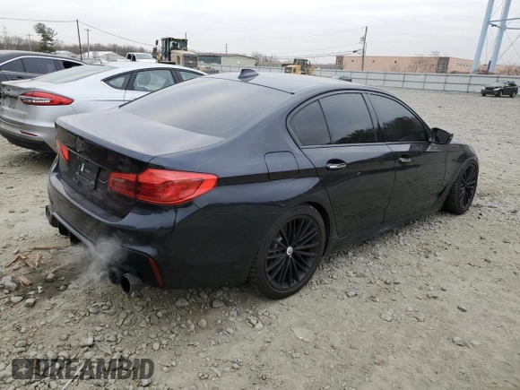 2017 BMW 5 Series 540i with VIN WBAJE5C3XHG917391, listed as a Copart auction lot 48715465 with 70,781 mi miles and Salvage Title. Bid and sale history available at carsss.com. Image 3.