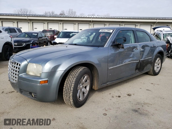 2006 Chrysler 300 Touring with VIN 2C3KA53G76H498802, listed as a Copart auction lot 89347395 with 185,070 mi miles and Salvage Title. Bid and sale history available at carsss.com. Image 1.