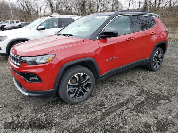 2024 Jeep Compass Limited with VIN 3C4NJDCNXRT594128, listed as a Copart auction lot 52923255 with 19,277 mi miles and Salvage title. Bid and sale history available at DreamBid. Image 1.