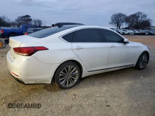 2017 Genesis G80 3.8L z VIN KMHGN4JE0HU171834, wystawiony jako Copart lot #47764005 z przebiegiem 86 389 mil mil oraz Szkoda całkowita • Salvage title. Historia ofert i sprzedaży dostępna na DreamBid. Obrazek 3.