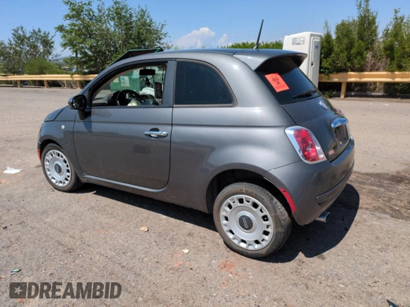 2013 FIAT 500 Pop with VIN 3C3CFFAR8DT539037, listed as a Copart auction lot 59787675 with 108,375 mi miles and Salvage title. Bid and sale history available at DreamBid. Image 2.