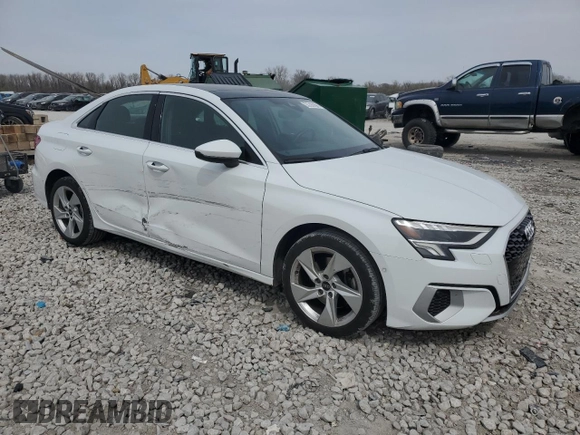 2023 Audi A3 Premium z VIN WAUAUDGY3PA090452, wystawiony jako Copart lot #49063675 z przebiegiem 43 710 mil mil oraz Czysty tytuł • Clean title. Historia ofert i sprzedaży dostępna na DreamBid. Obrazek 4.