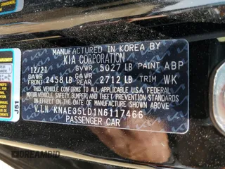 2022 Kia Stinger GT-Line with VIN KNAE35LD1N6117466, listed as a Copart auction lot 64859264 with 13,049 mi miles and Salvage Title. Bid and sale history available at DreamBid. Image 14.