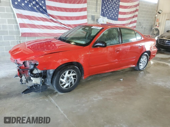 2004 Pontiac Grand Am SE1 with VIN 1G2NF52E04C245870, listed as a Copart auction lot 74183974 with 0 mi miles and Non Repairable. Bid and sale history available at carsss.com. Image 1.