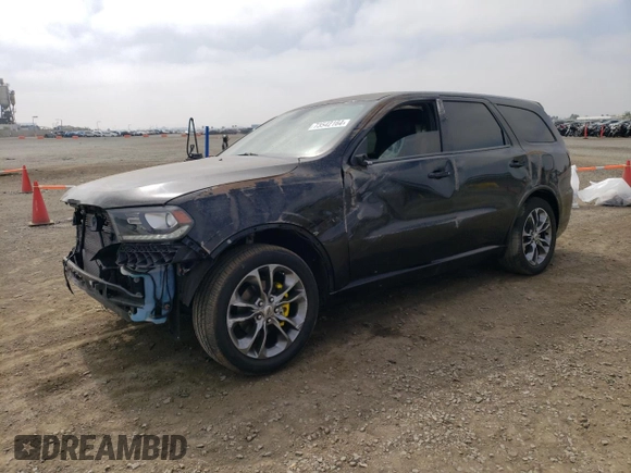 2019 Dodge Durango GT Plus with VIN 1C4RDHDG6KC675998, listed as a Copart auction lot 73542164 with 112,261 mi miles and Salvage Title. Bid and sale history available at carsss.com. Image 1.