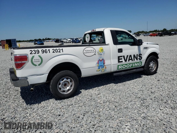 2013 Ford F-150 XL with VIN 1FTMF1CMXDKE46073, listed as a Copart auction lot 52419675 with 99,475 mi miles and Salvage Title. Bid and sale history available at carsss.com. Image 3.
