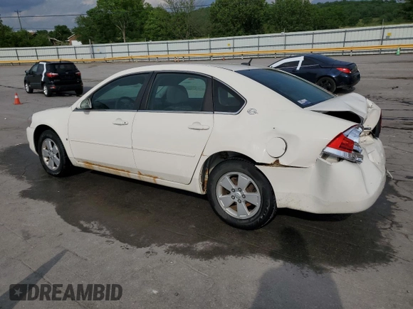 2008 Chevrolet Impala LT with VIN 2G1WT58K381219306, listed as a Copart auction lot 53984945 with 142,157 mi miles and Salvage Title. Bid and sale history available at DreamBid. Image 2.
