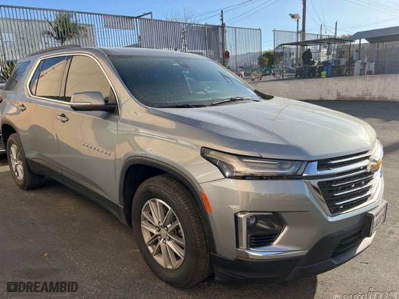 2023 Chevrolet Traverse LT Cloth with VIN 1GNERGKW3PJ210562, listed as a IAAI auction lot 42004894 with 45,713 mi miles. Bid and sale history available at carsss.com. Image 1.