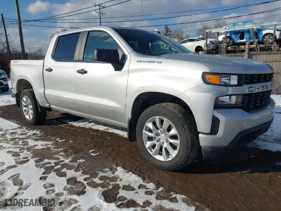 2021 Chevrolet Silverado 1500 Custom with VIN 3GCPYBEK3MG279832, listed as a IAAI auction lot 41510526 with 47,967 mi miles. Bid and sale history available at carsss.com. Image 1.