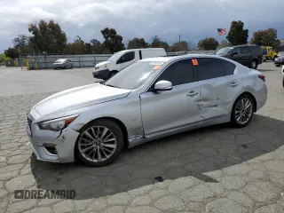 2020 Infiniti Q50 EDITION 30 with VIN JN1EV7AP0LM206494, listed as a Copart auction lot 48942255 with 80,630 mi miles and Salvage Title. Bid and sale history available at carsss.com. Image 1.