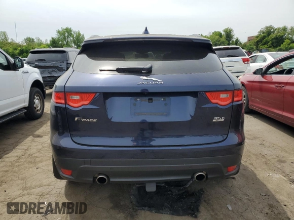 2017 Jaguar F-Pace 35t R-Sport with VIN SADCL2BV4HA881756, listed as a Copart auction lot 58237825 with Not provided miles and Salvage title. Bid and sale history available at DreamBid. Image 6.