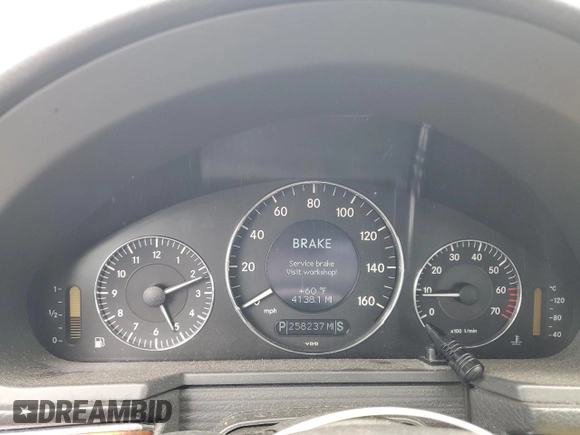 2003 Mercedes-Benz E-Class 3.2L with VIN WDBUF65J03A313146, listed as a Copart auction lot 48976185 with 258,237 mi miles and Salvage Title. Bid and sale history available at carsss.com. Image 9.