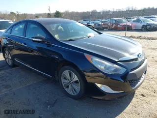 2013 Hyundai Sonata Hybrid with VIN KMHEC4A45DA100712, listed as a IAAI auction lot 41493504 with 1 mi miles. Bid and sale history available at carsss.com. Image 1.